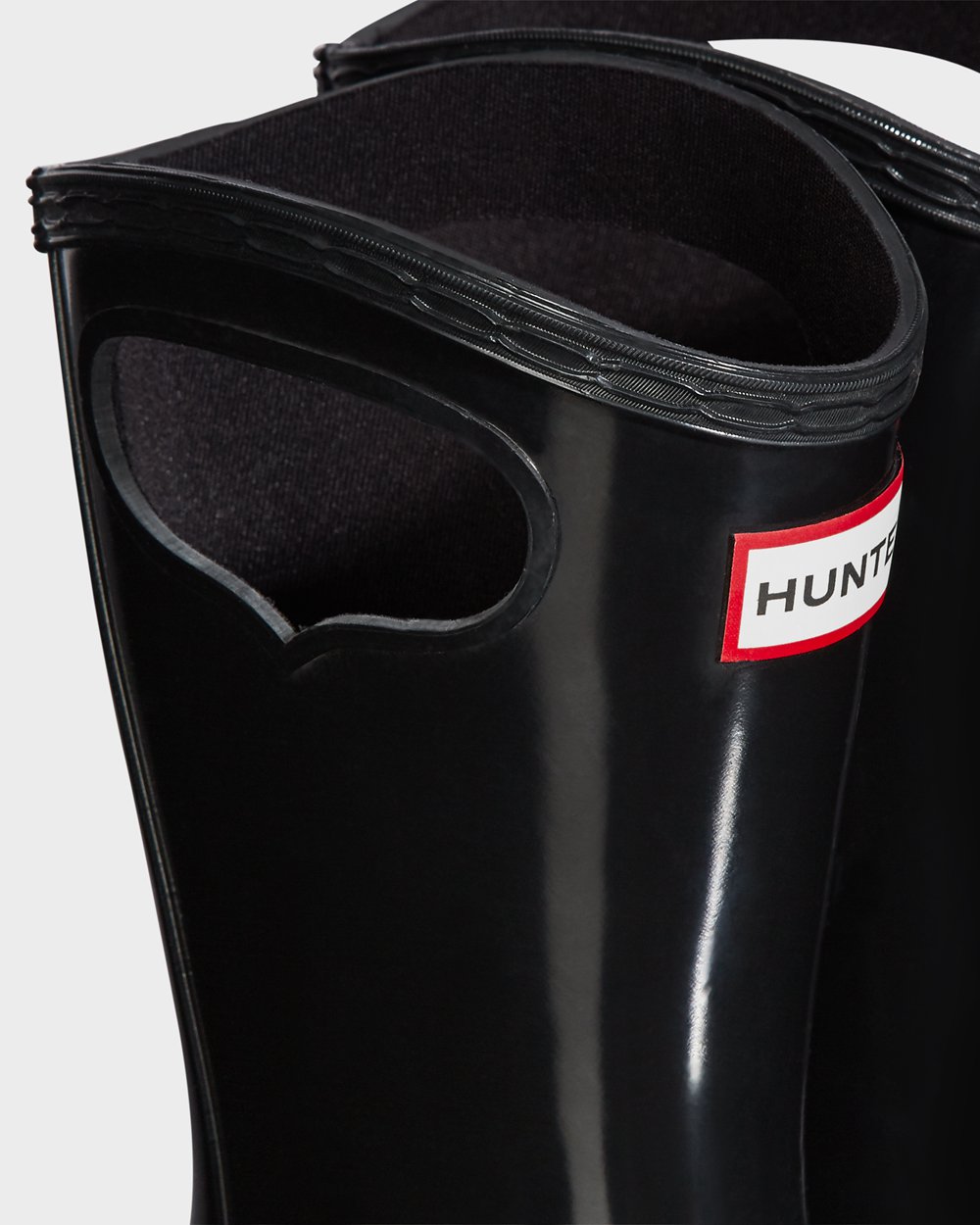 Galochas Hunter Criança Pretas - Original Big Grab Handle Gloss - 40OPEBJHQ